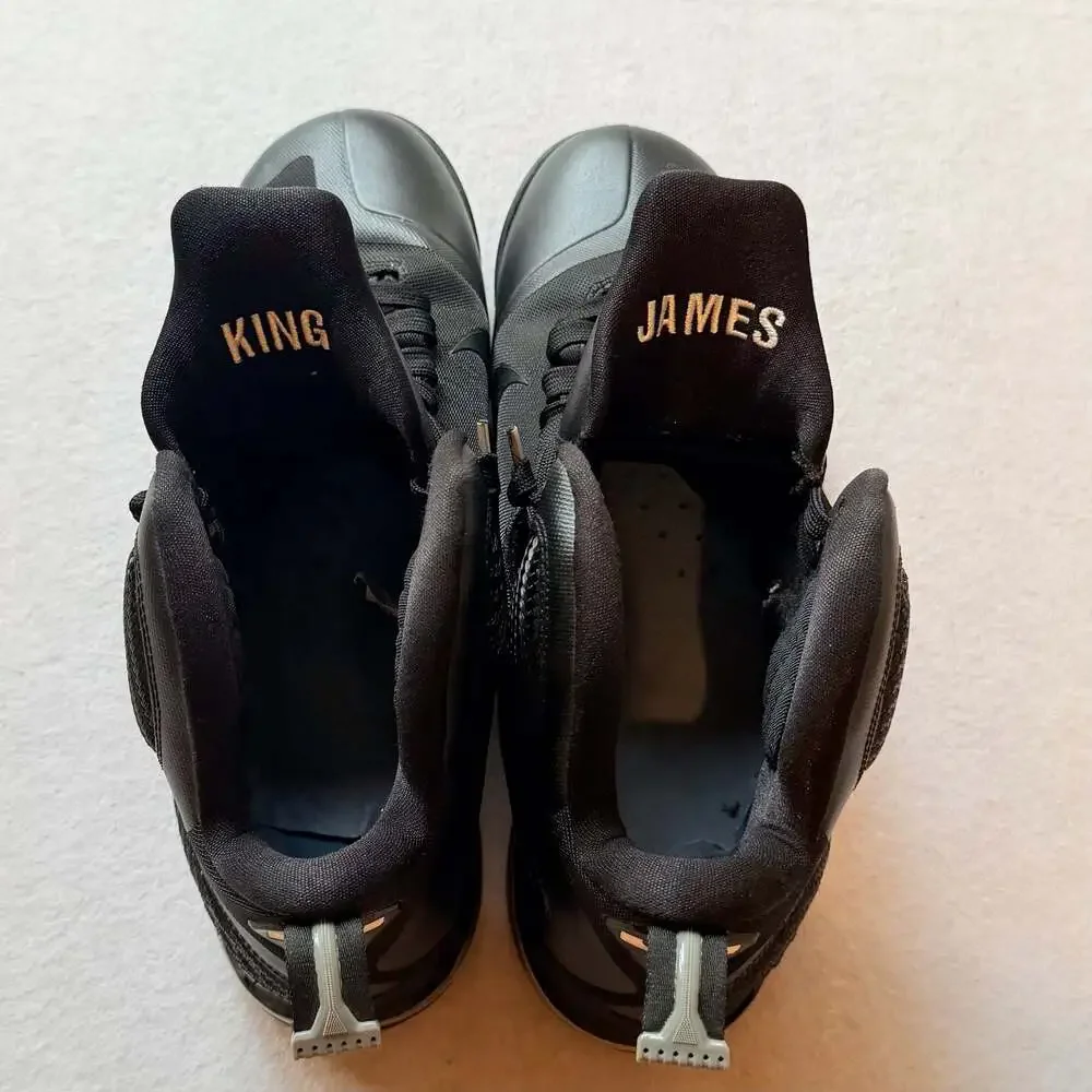 Nike LeBron 9 iD Men’s Size 13 Triple Black Basketball Shoes 512132-991 Rare